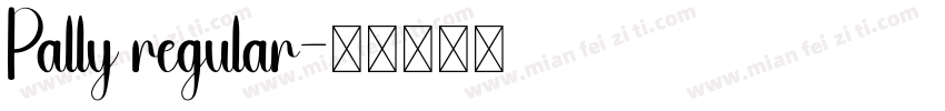 Pally regular字体转换